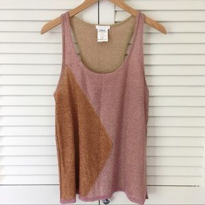 Vintage Chloe metallic knit racer back tank